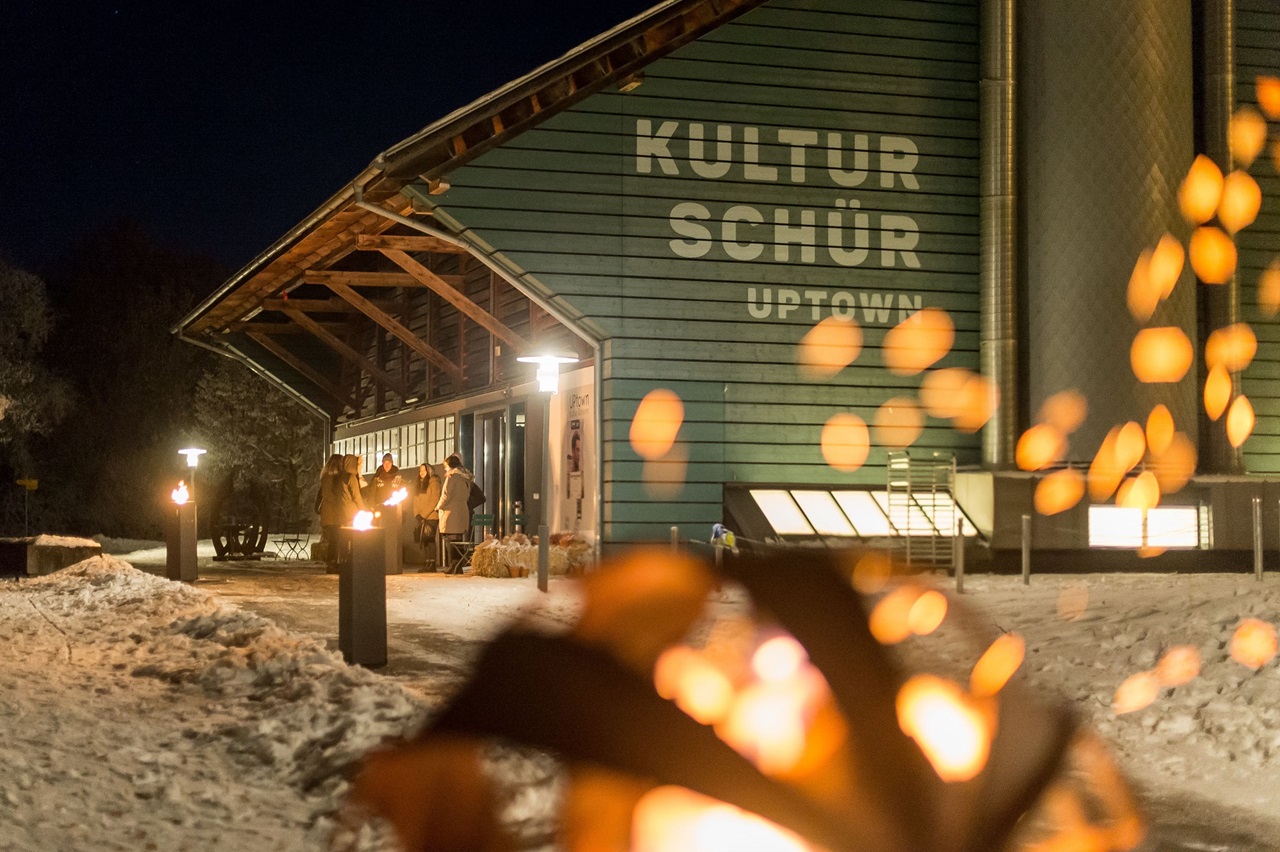 The Kulturschür event venue in winter
