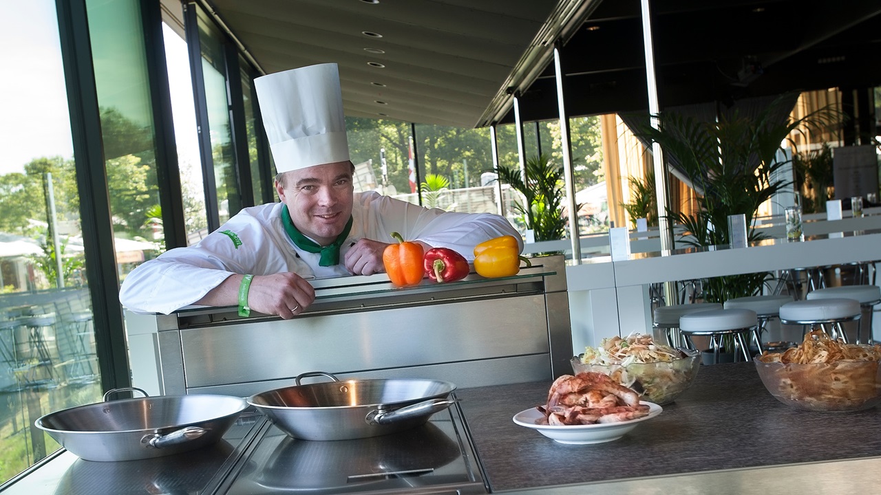 Patrick as head chef at Gurtners restaurant.