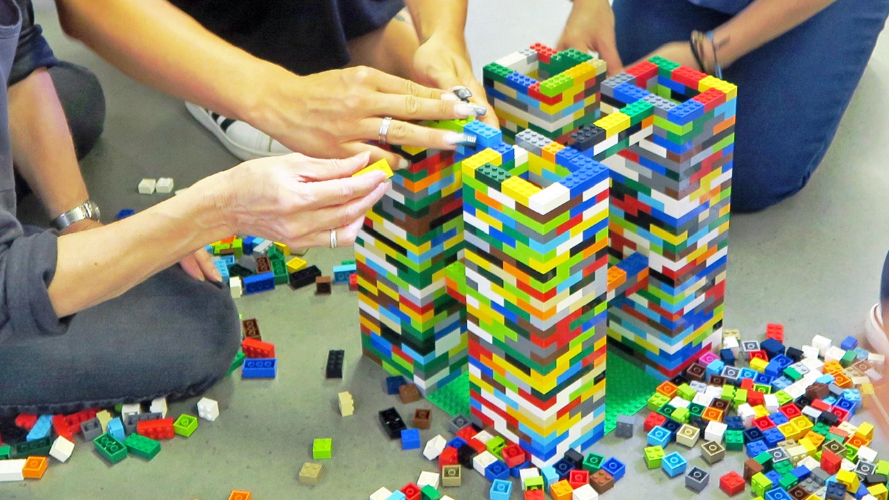 Team bei der Lego-Challenge an den Gurten Games