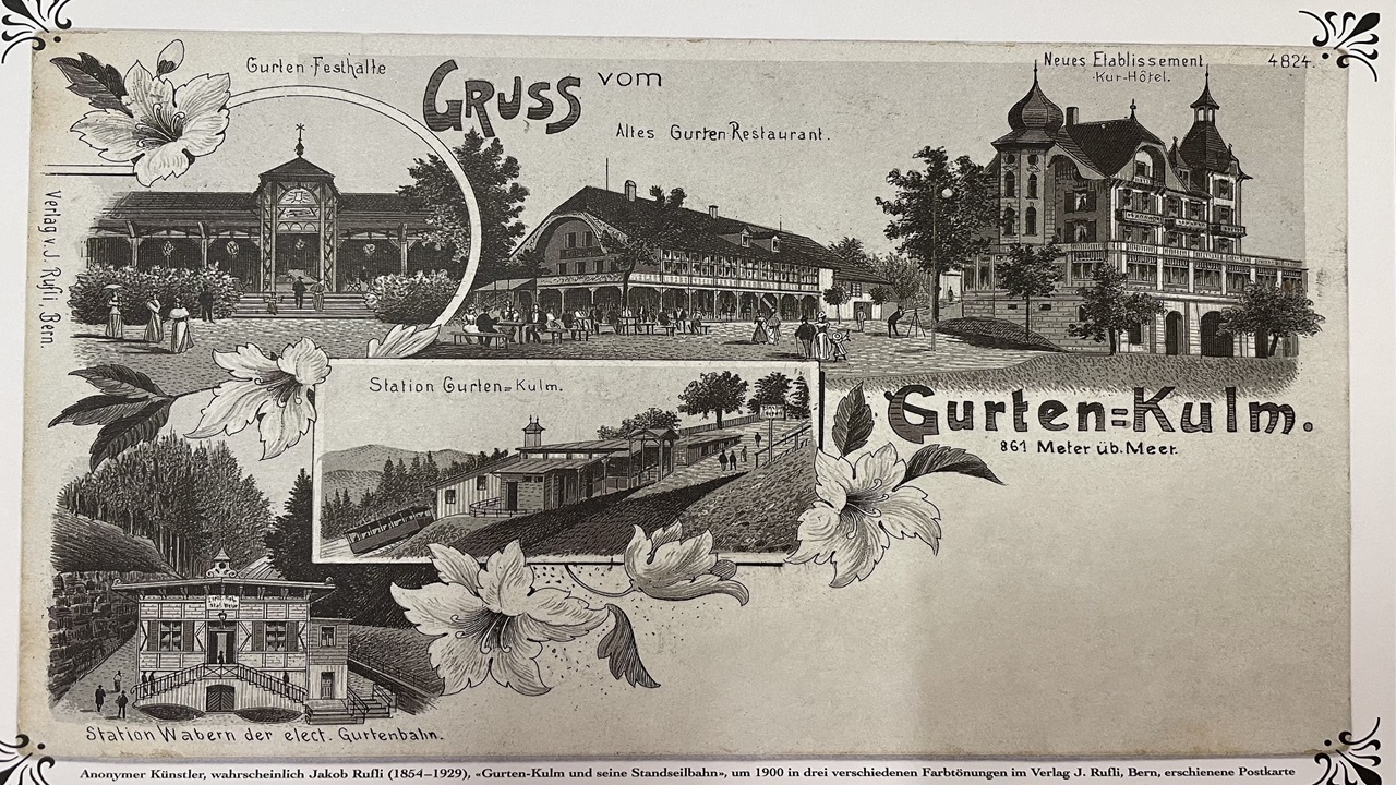 Old postcard of the Gurten