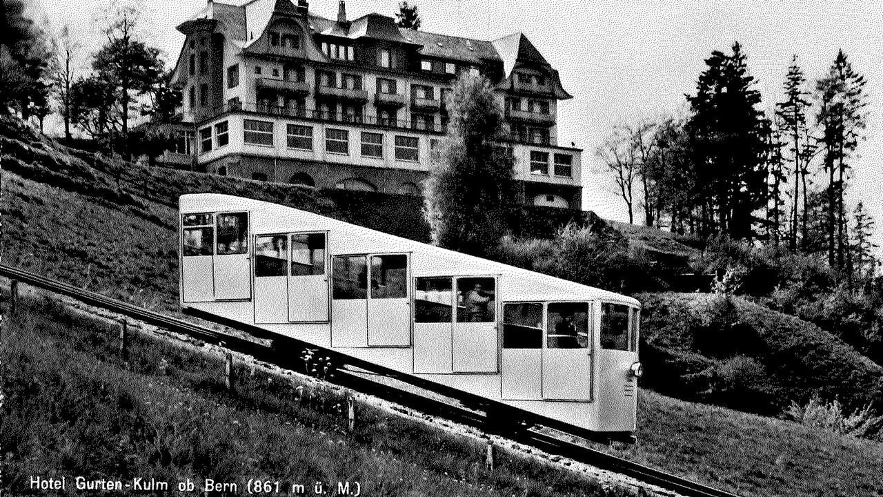 The old Gurten funicular on its way