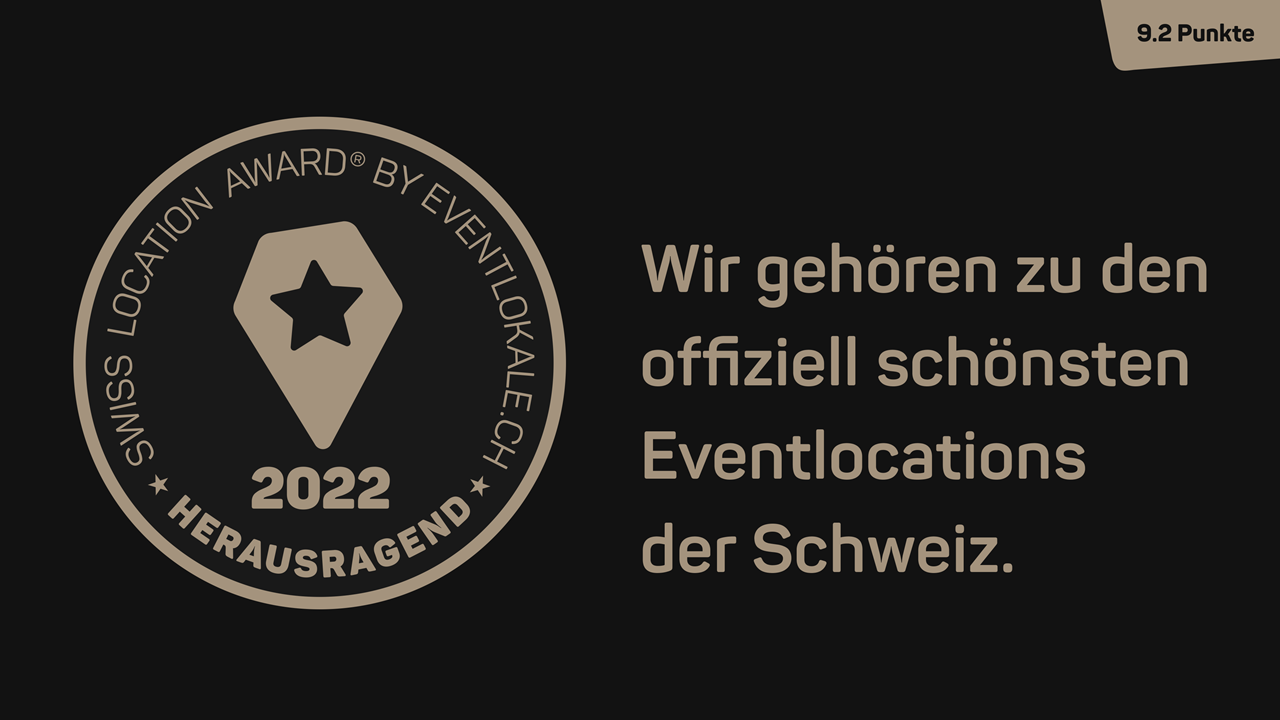Key Visual Gewinn Swiss Eventlocation Award 2022
