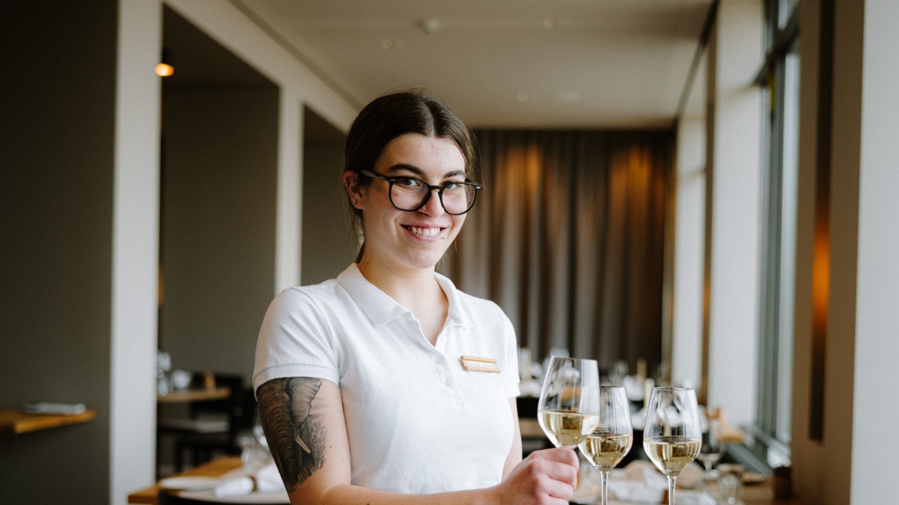 Portrait of Stefania, apprentice restaurant assistant