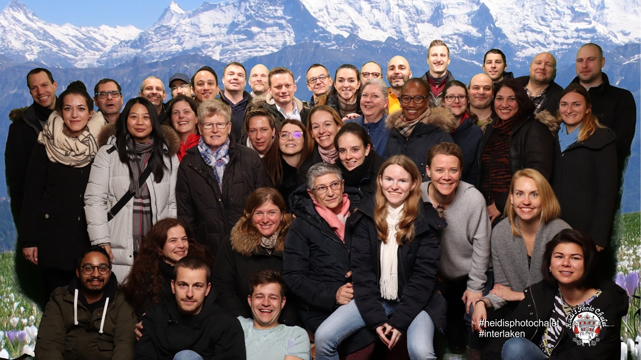 The Gurten team at a photo shooting in Heidi's photo chalet