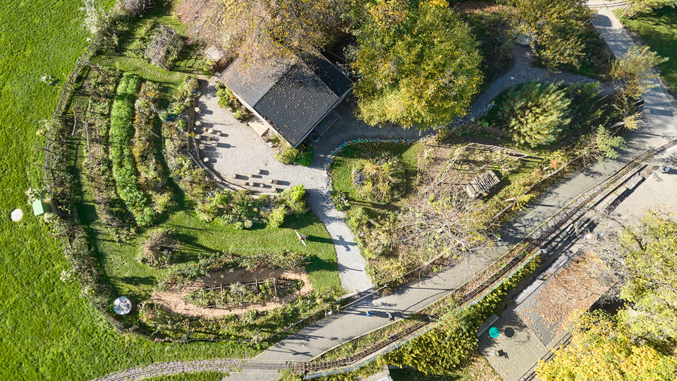 Le jardin Gurten vu d'en haut