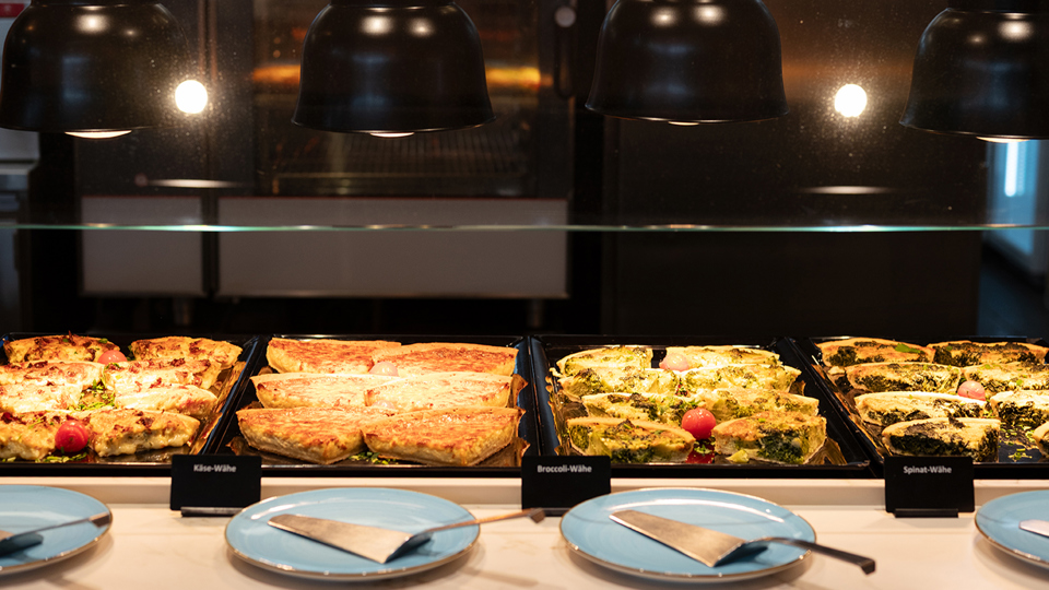 Four different types of dough side by side