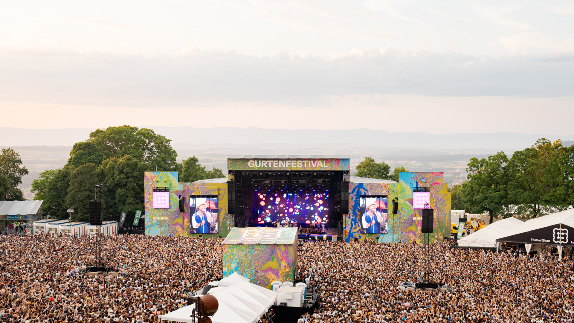 Luftaufnahme vom Gurtenfestival