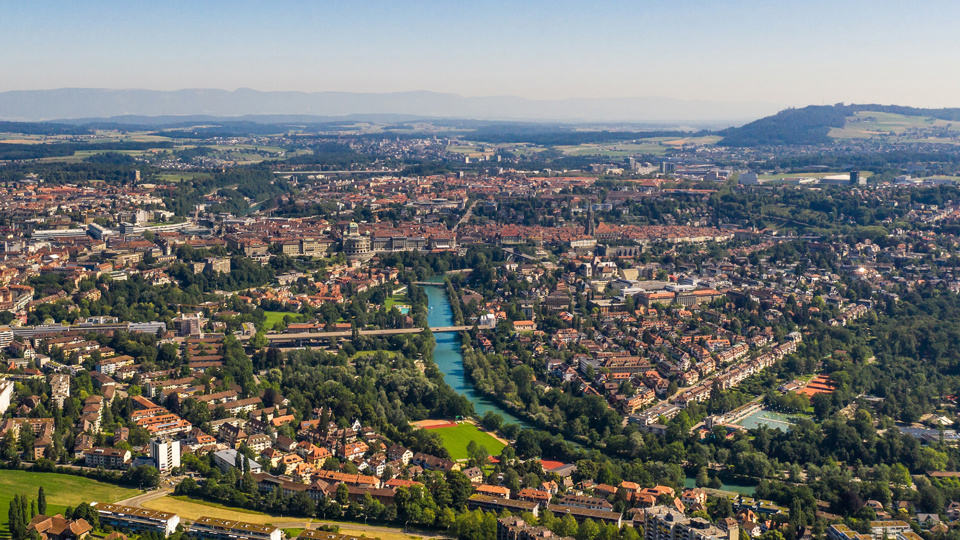 La vue depuis le parc