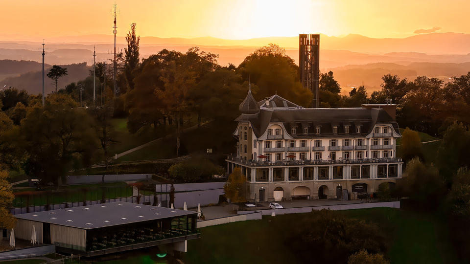 Le Gurten au coucher du soleil