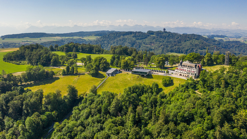 Le Gurten vu du ciel.