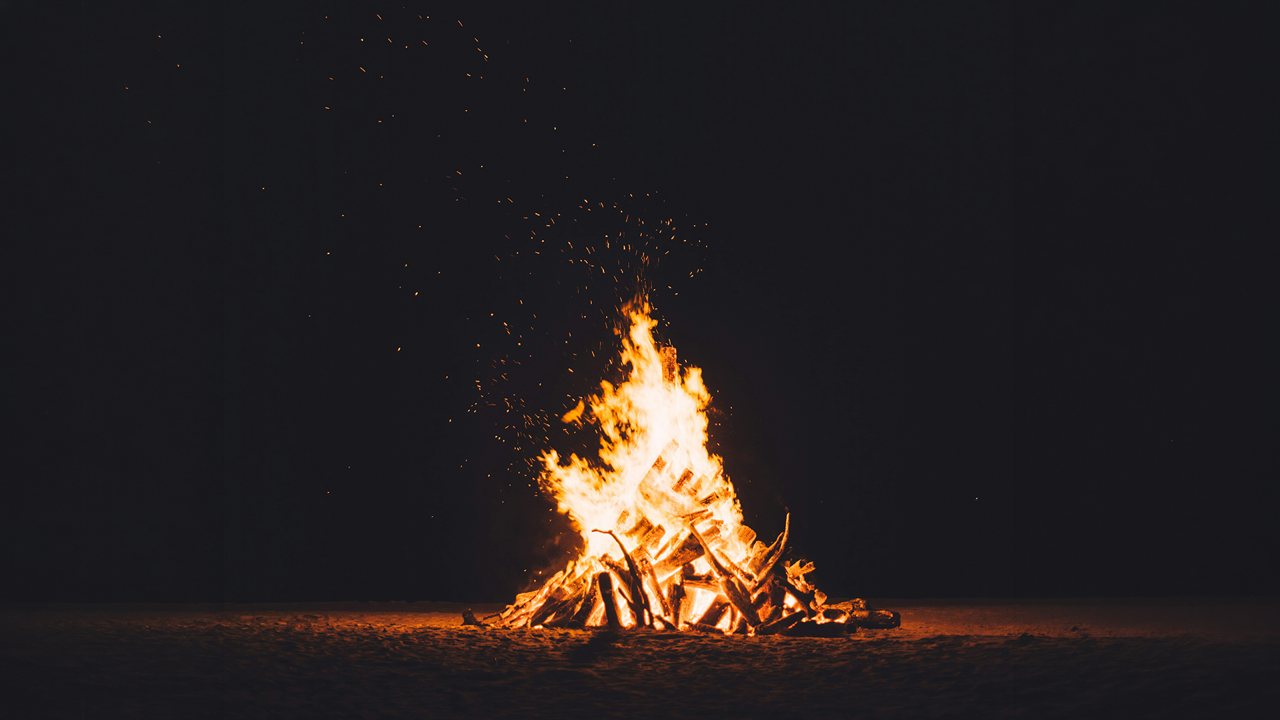 Bonfire at night