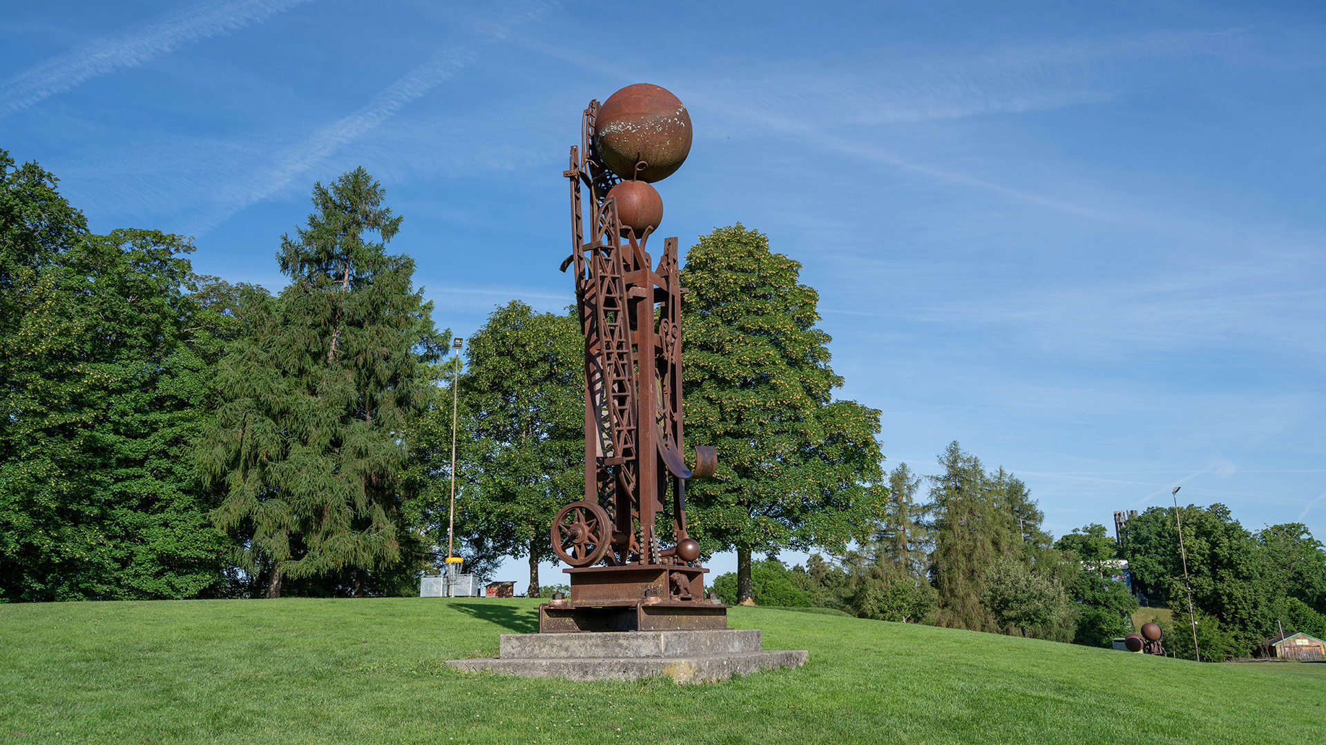 Sculptures in the park of Ursi and Bernhard Luginbühl and Silvio Mattioli