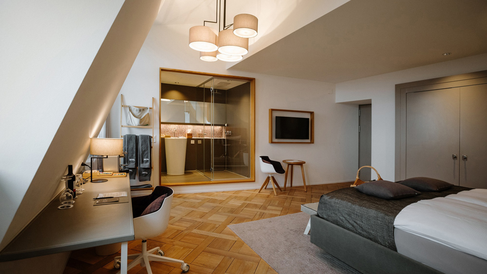La chambre d'hôtel ieu dans le bâtiment Kulm